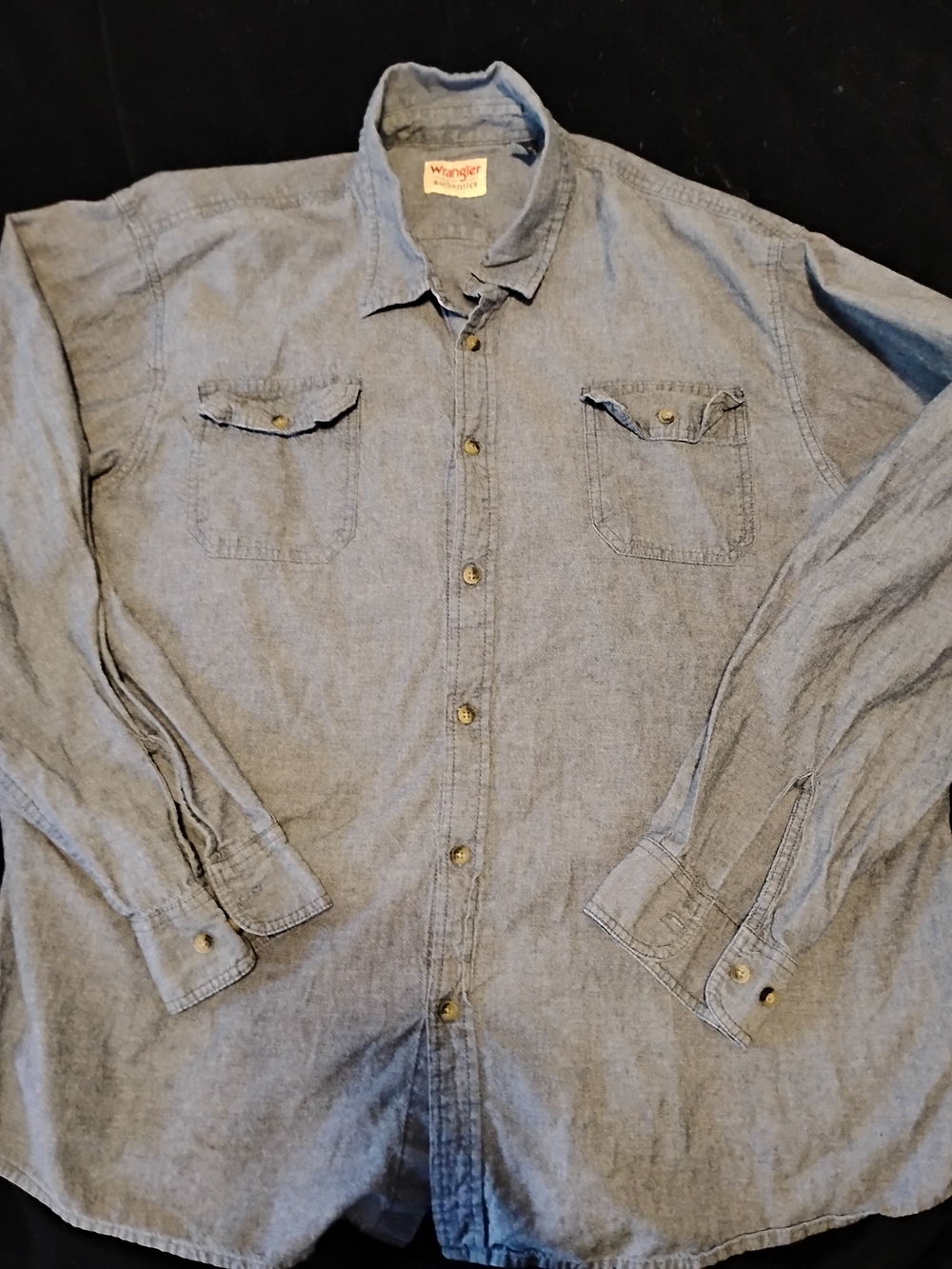 Wrangler Light Blue Chambray Work Shirt